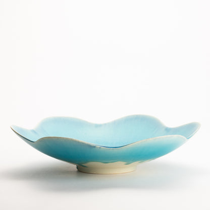 【清水焼】梅大皿　碧釉　竹村陽太郎 KOTOPOTTER