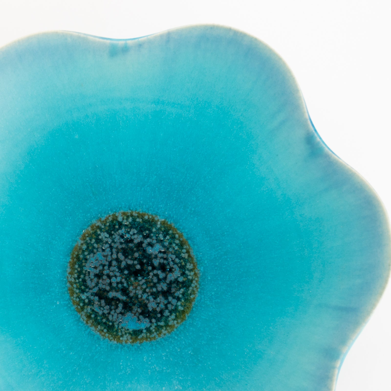 【清水焼】梅大皿　碧釉　竹村陽太郎 KOTOPOTTER