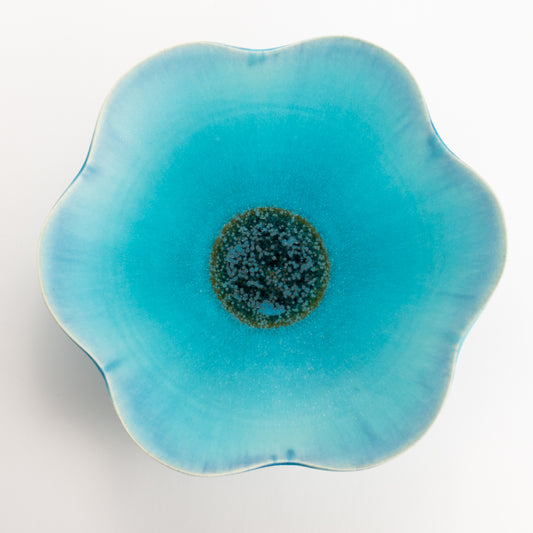 【清水焼】梅大皿　碧釉　竹村陽太郎 KOTOPOTTER