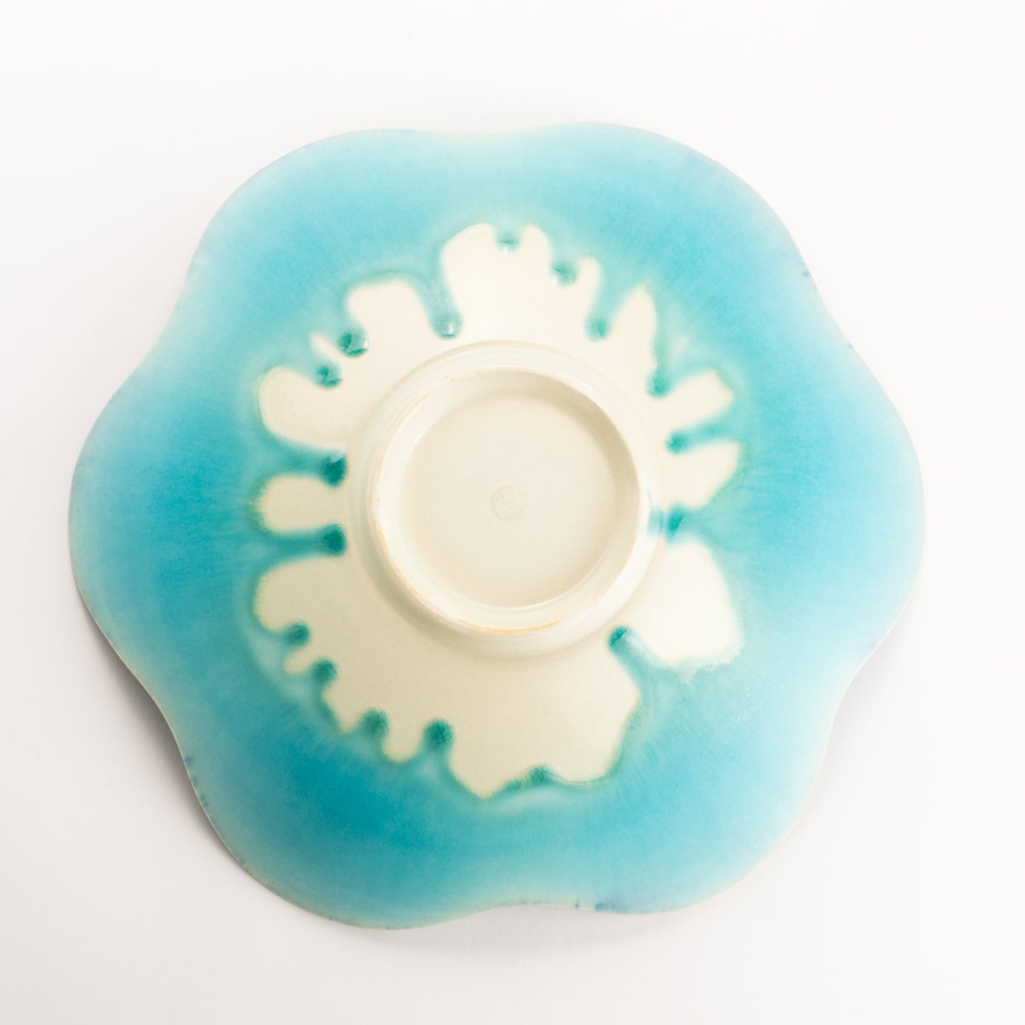 【清水焼】梅大皿　碧釉　竹村陽太郎 KOTOPOTTER