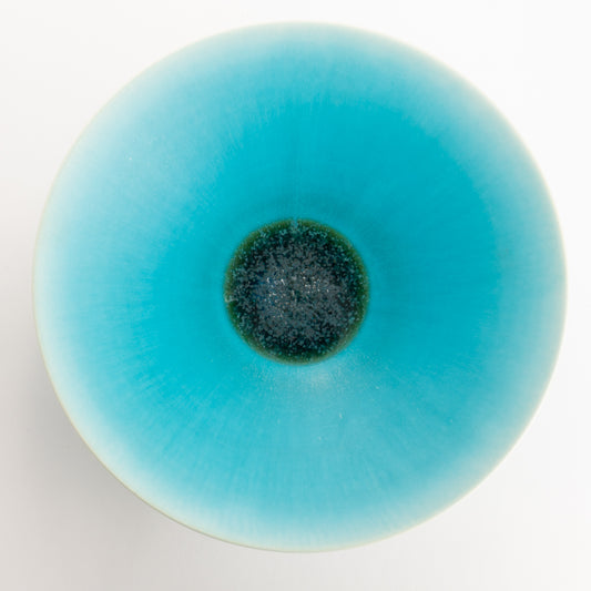 【清水焼】大皿　碧釉　竹村陽太郎 KOTOPOTTER