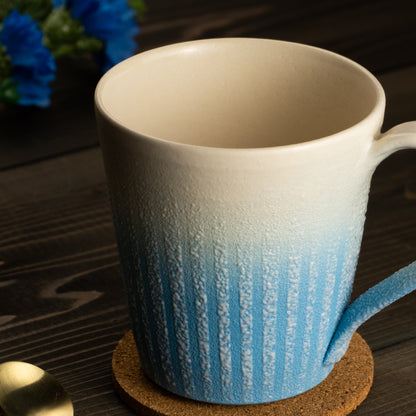 【清水焼】マグカップ　釉泥彩 空色B　竹村陽太郎 KOTOPOTTER