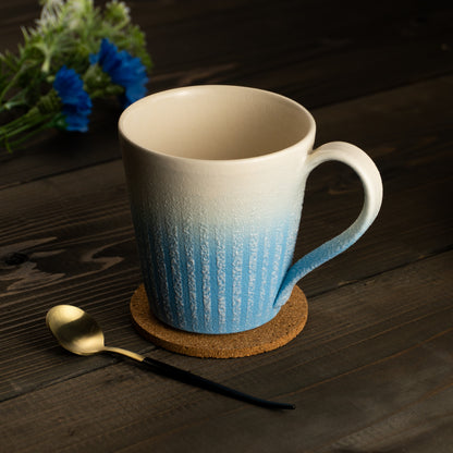 【清水焼】マグカップ　釉泥彩 空色B　竹村陽太郎 KOTOPOTTER