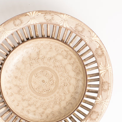 【清水焼】透かし鉢　紫三島　陶楽窯 KOTOPOTTER