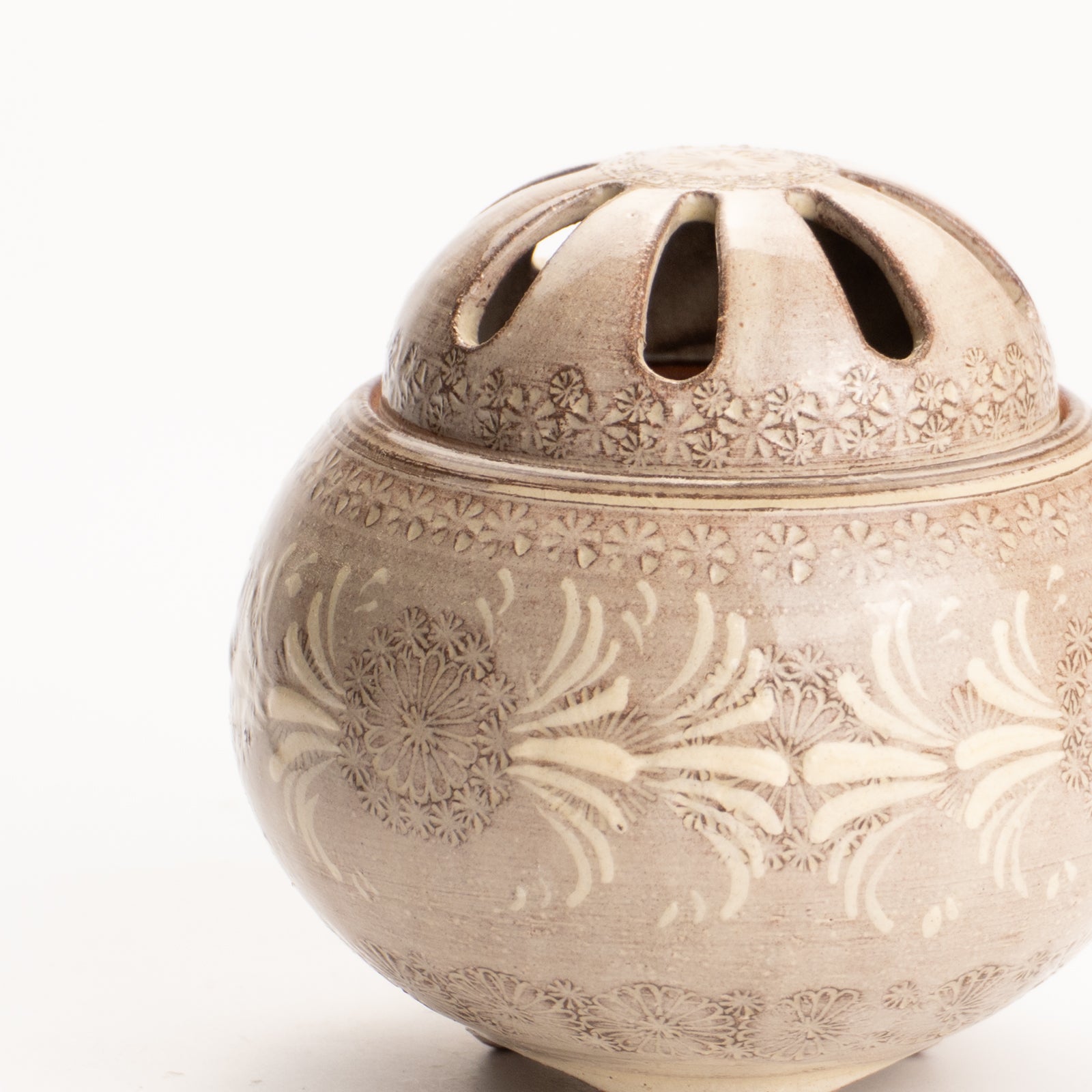 【清水焼】香炉　紫三島　陶楽窯 KOTOPOTTER