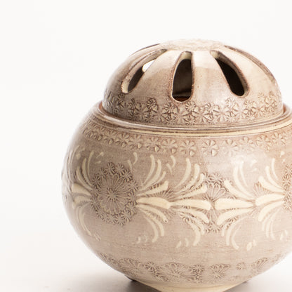 【清水焼】香炉　紫三島　陶楽窯 KOTOPOTTER