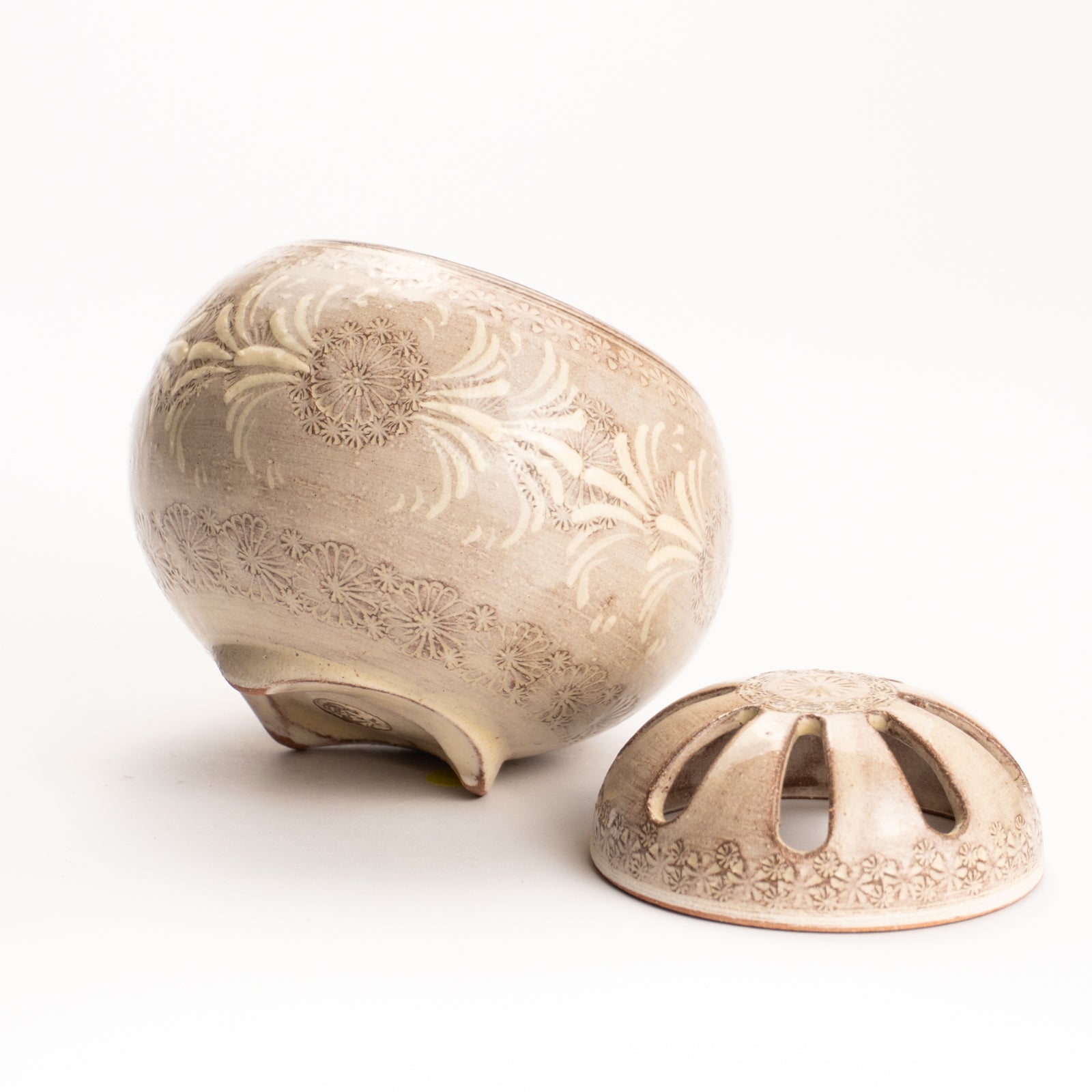 【清水焼】香炉　紫三島　陶楽窯 KOTOPOTTER