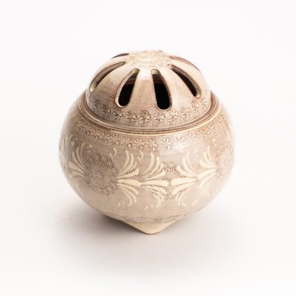 【清水焼】香炉　紫三島　陶楽窯 KOTOPOTTER