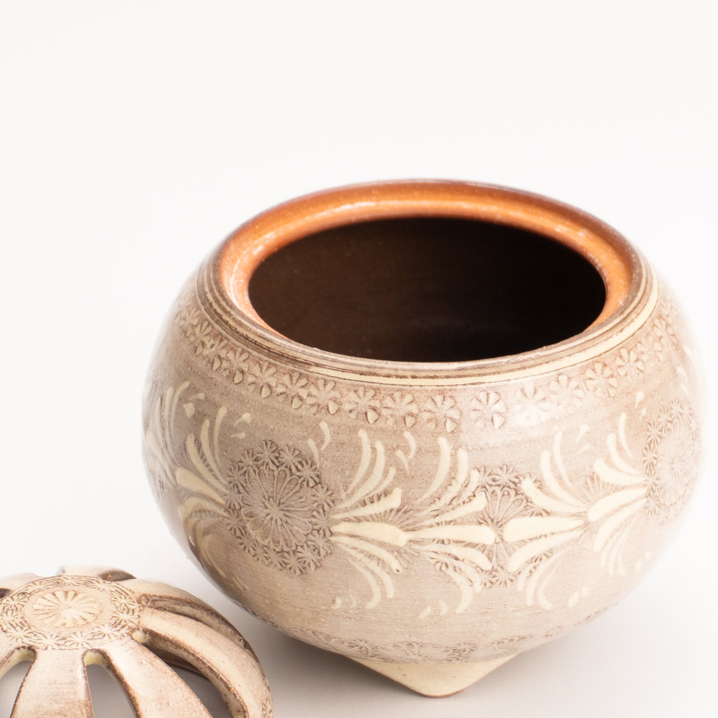 【清水焼】香炉　紫三島　陶楽窯 KOTOPOTTER