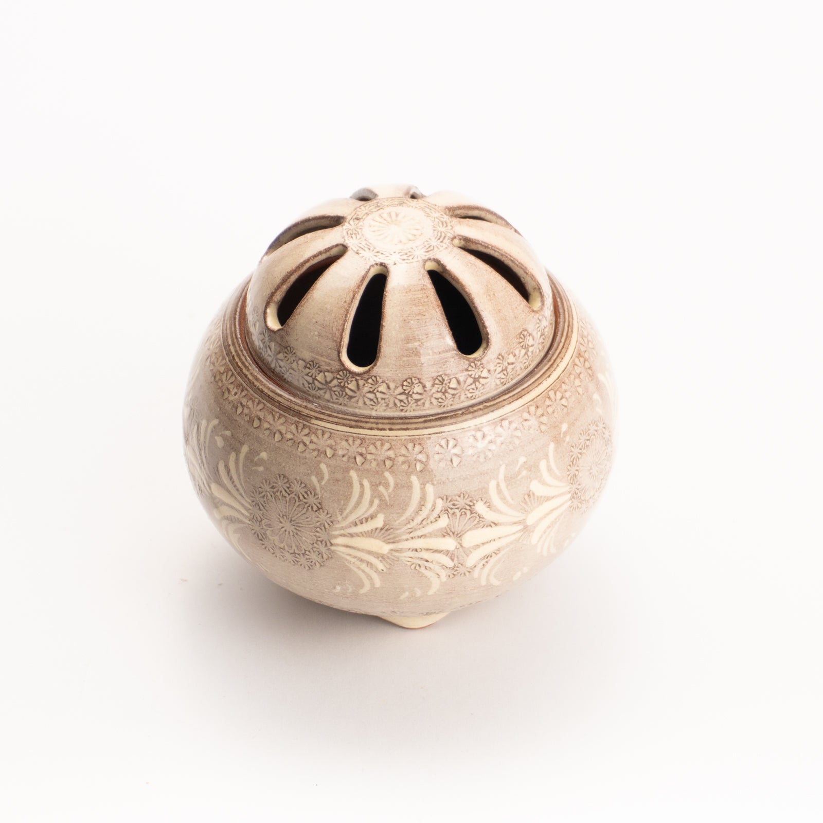 【清水焼】香炉　紫三島　陶楽窯 KOTOPOTTER