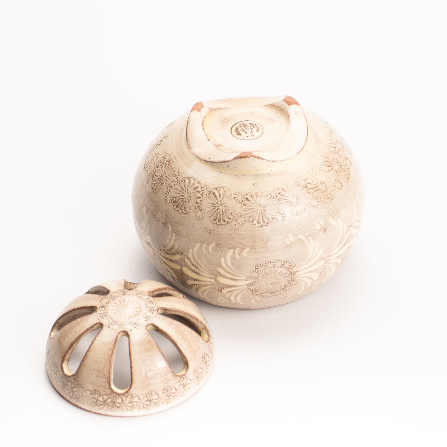 【清水焼】香炉　紫三島　陶楽窯 KOTOPOTTER