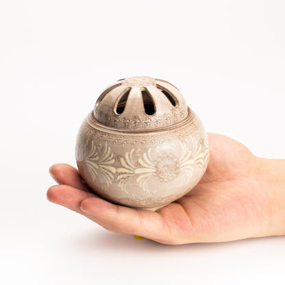 【清水焼】香炉　紫三島　陶楽窯 KOTOPOTTER