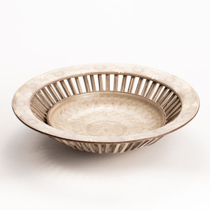 【清水焼】透かし鉢　紫三島　陶楽窯 KOTOPOTTER