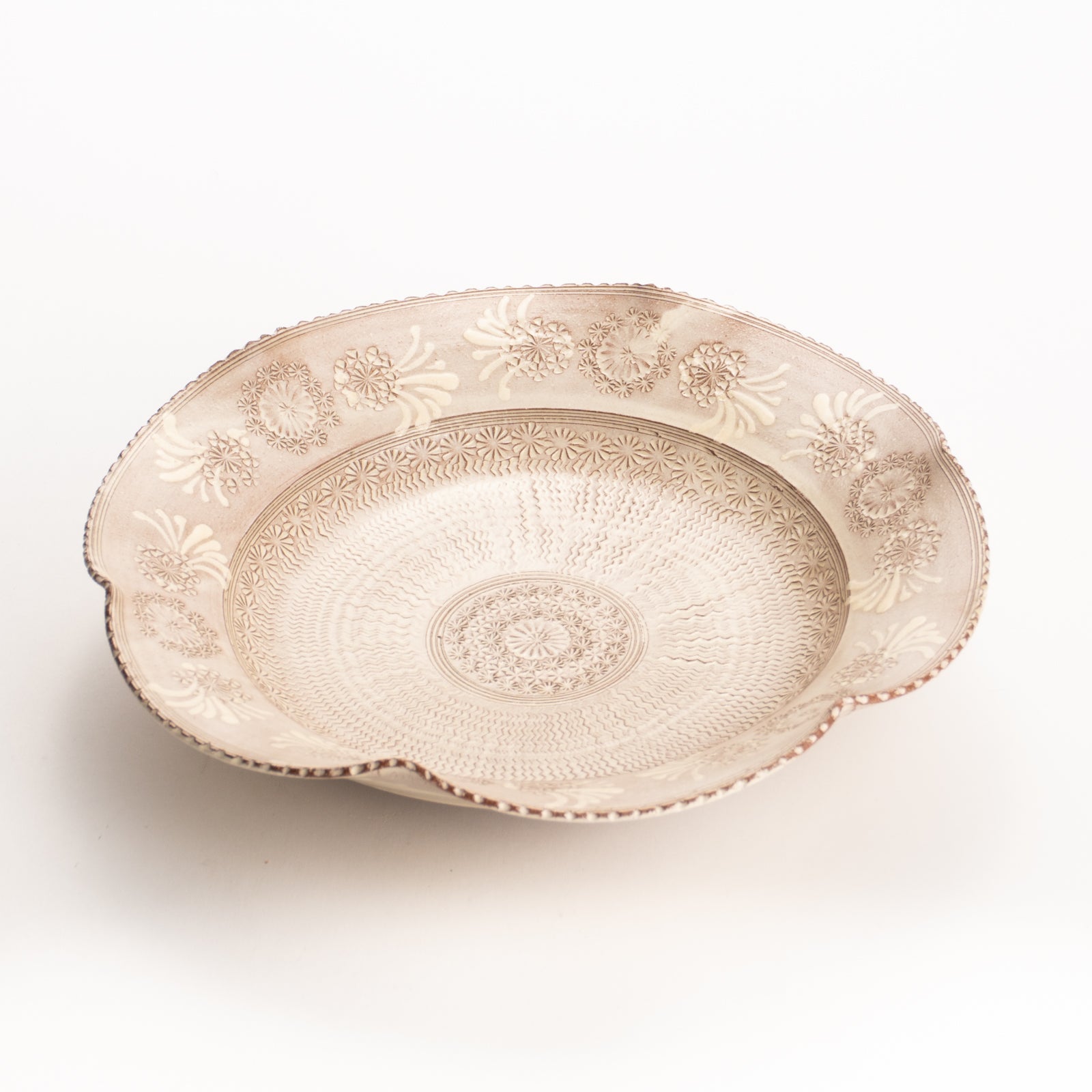 【清水焼】6寸向皿　紫三島　陶楽窯 KOTOPOTTER