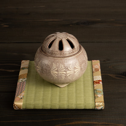 【清水焼】香炉　紫三島　陶楽窯 KOTOPOTTER