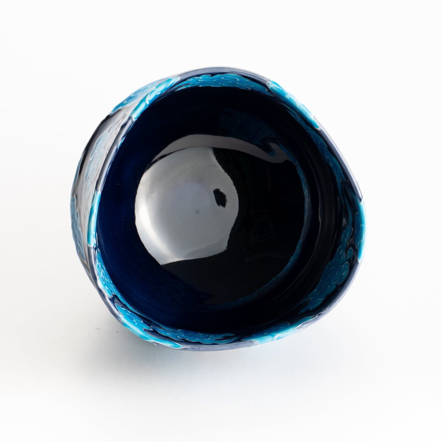 抹茶碗　紺青交趾"瑞雲”　一如 KOTOPOTTER