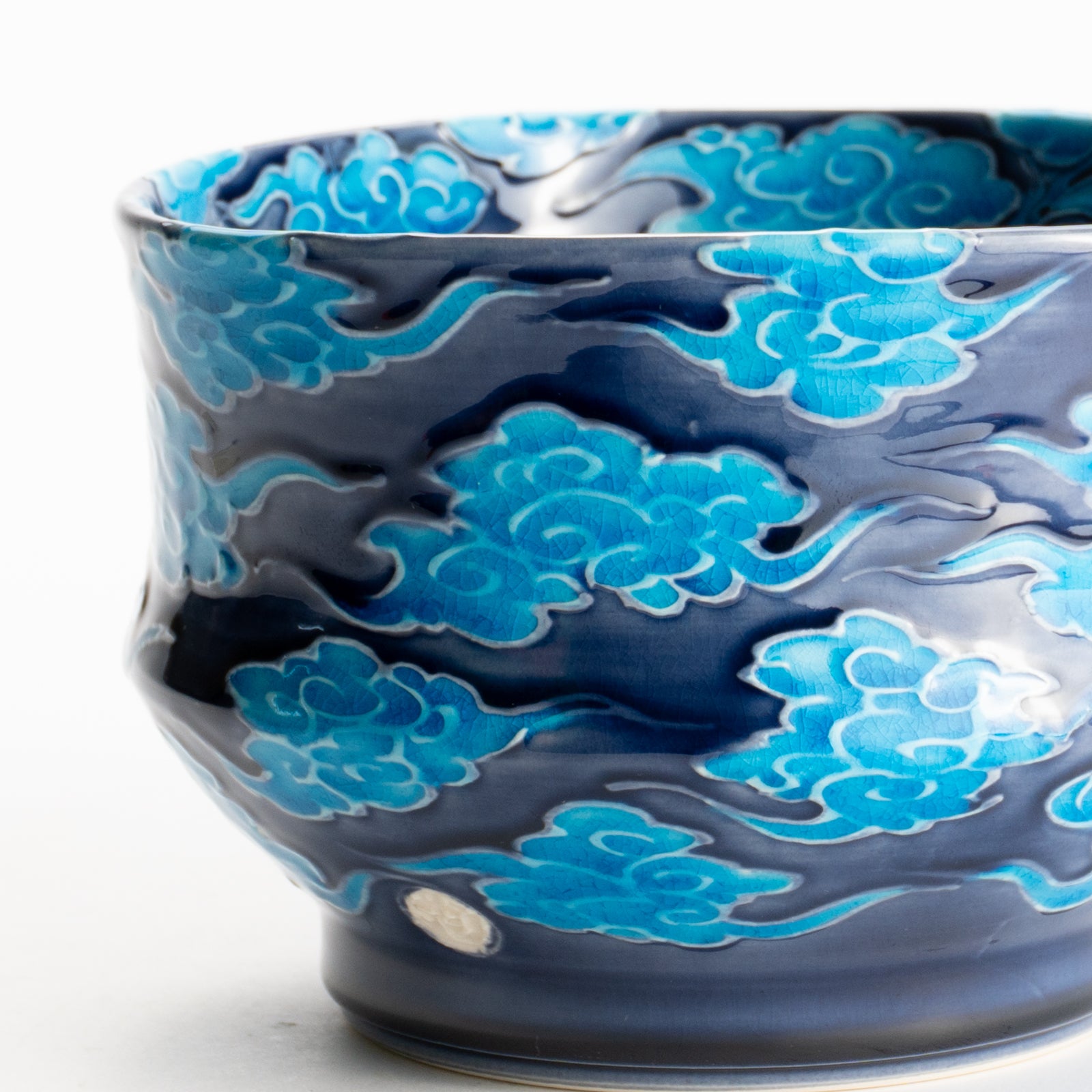 抹茶碗　紺青交趾"瑞雲”　一如 KOTOPOTTER