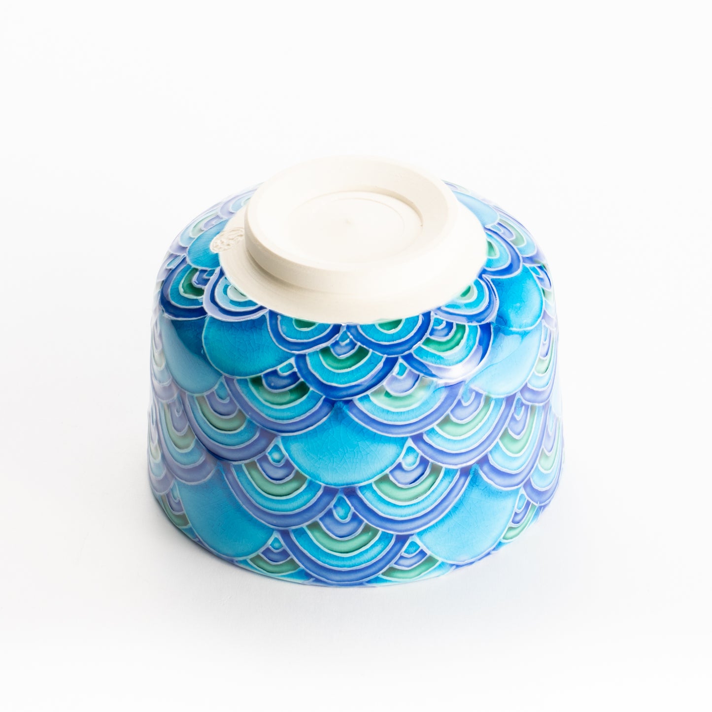 筒抹茶碗　青海波　一如 KOTOPOTTER