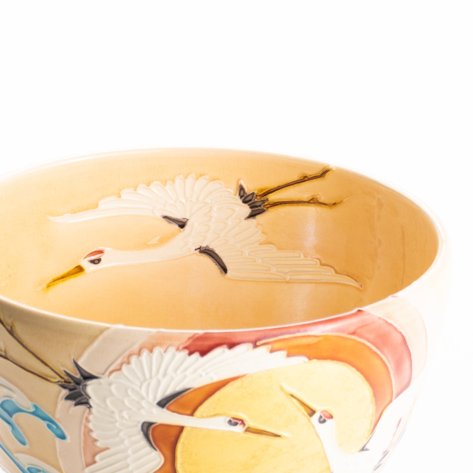 抹茶碗　交趾金彩 "旭"　一如 KOTOPOTTER