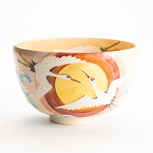 抹茶碗　交趾金彩 "旭"　一如 KOTOPOTTER