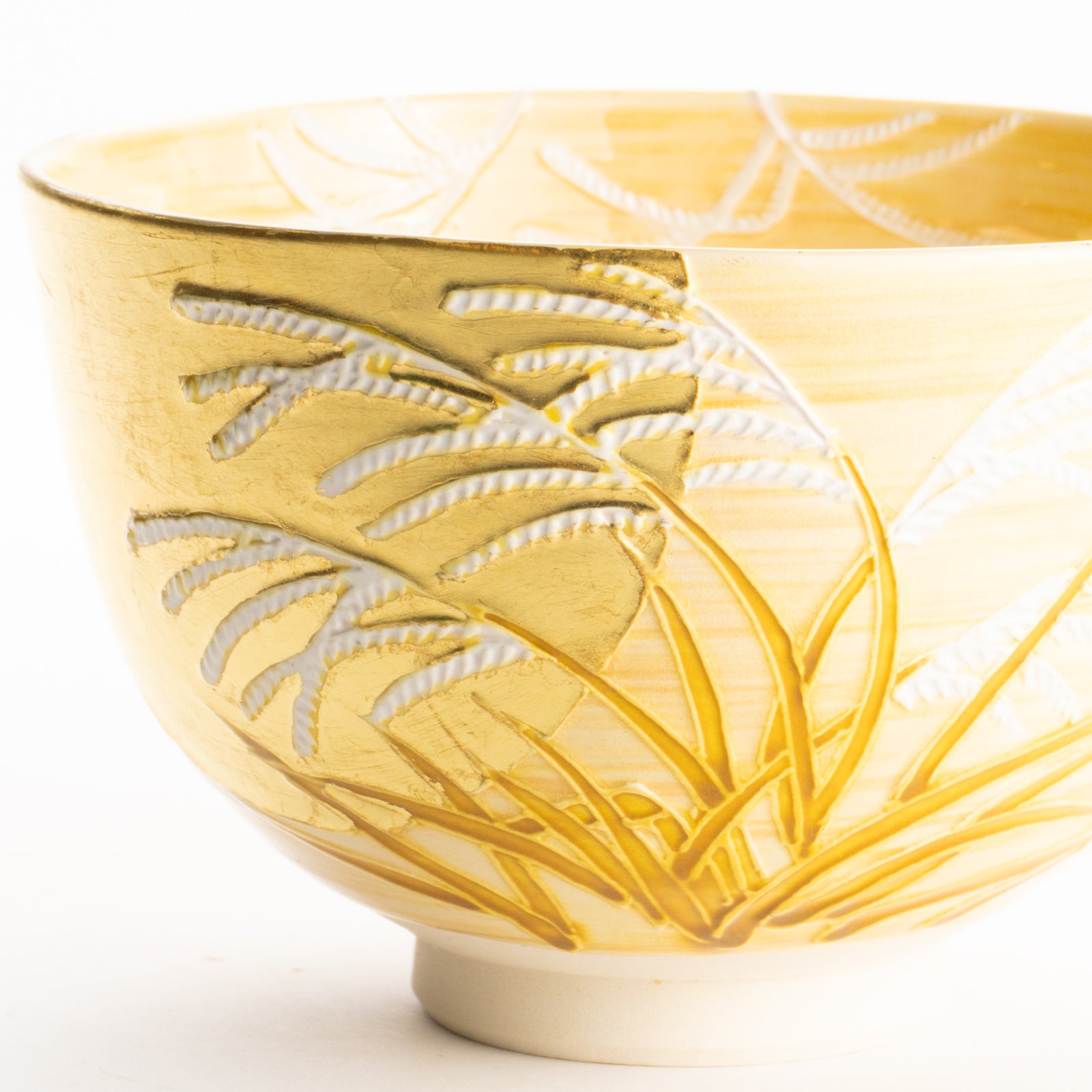 京都清水烧抹茶碗芒草与金彩月｜一如｜KOTOPOTTER