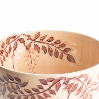 抹茶碗　淡桃交趾"藤の図"　一如 KOTOPOTTER