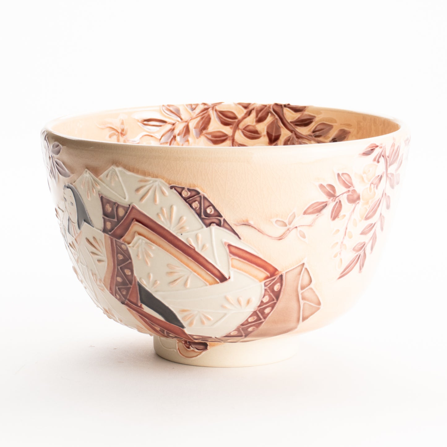 抹茶碗　紫式部と藤　一如 KOTOPOTTER