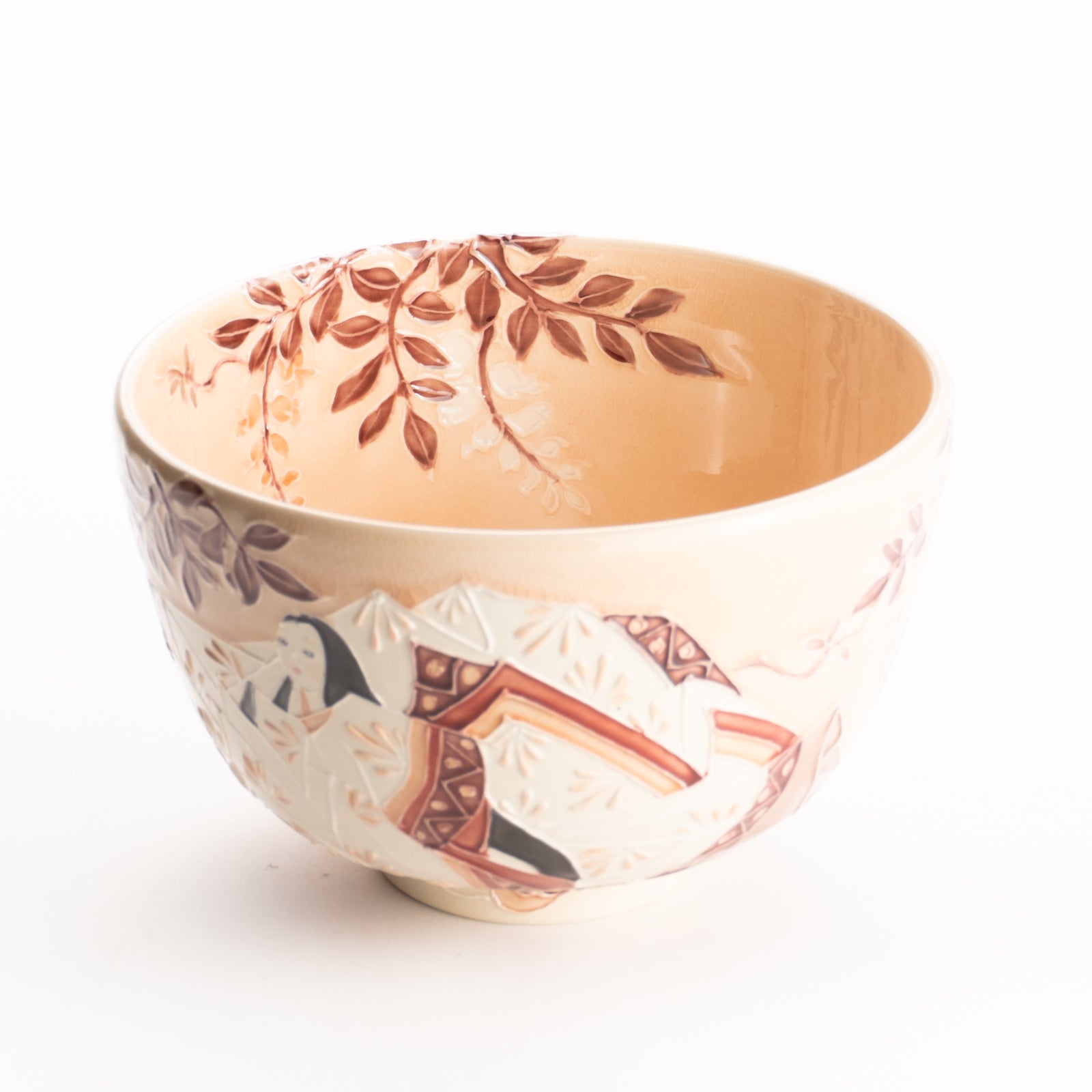 抹茶碗　紫式部と藤　一如 KOTOPOTTER