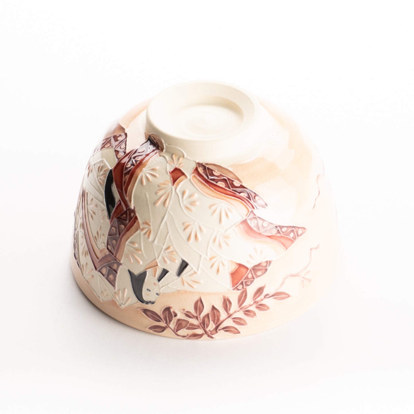 抹茶碗　紫式部と藤　一如 KOTOPOTTER