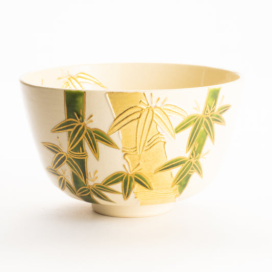 抹茶碗　仁清 交趾竹　一如 KOTOPOTTER