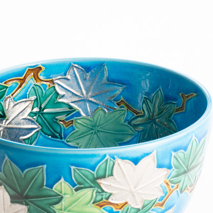 抹茶碗　浅黄交趾 青楓　一如 KOTOPOTTER