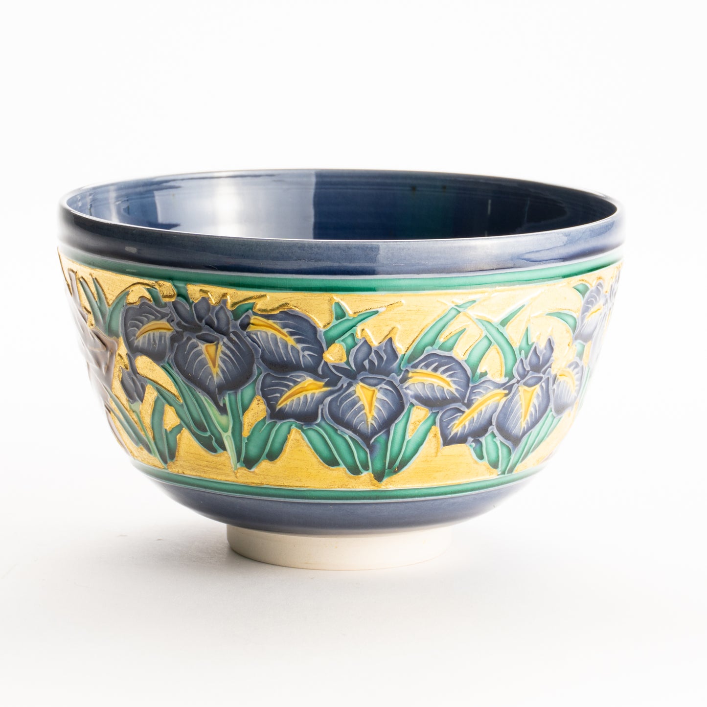 抹茶碗　紺紫交趾”八つ橋”　一如 KOTOPOTTER