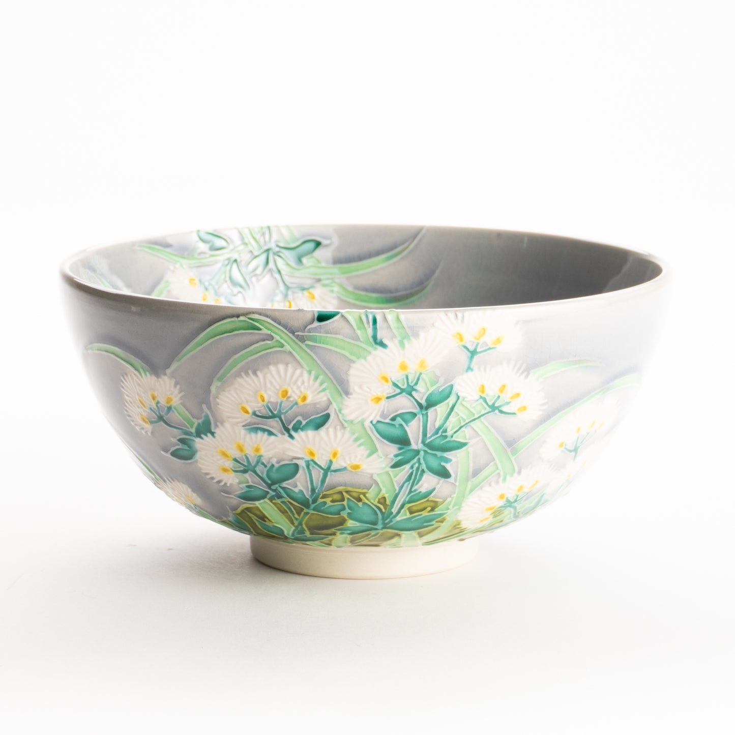 抹茶碗　淡紫交趾 "藤袴"　一如 KOTOPOTTER