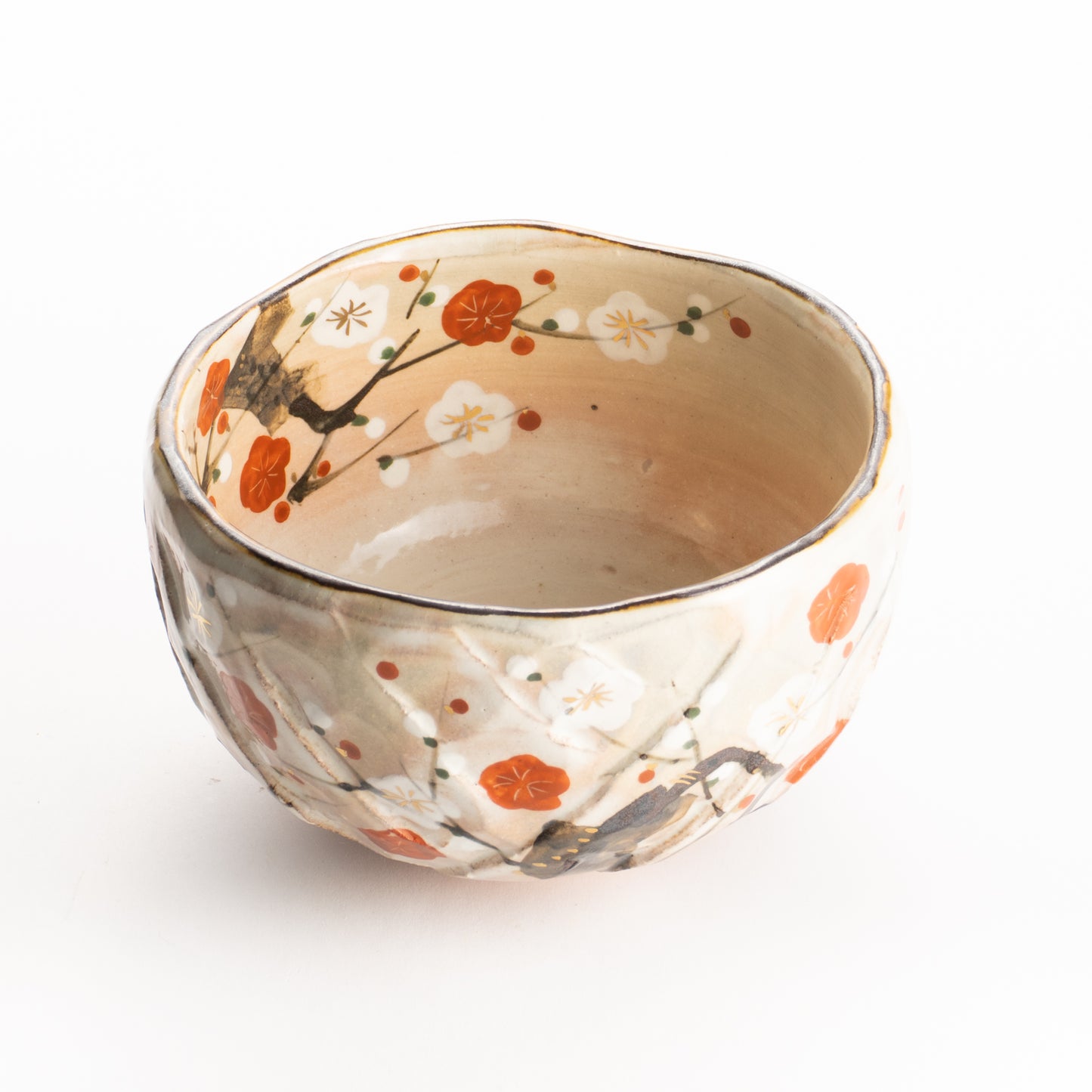 抹茶碗　紅白梅之図　俊山窯 KOTOPOTTER