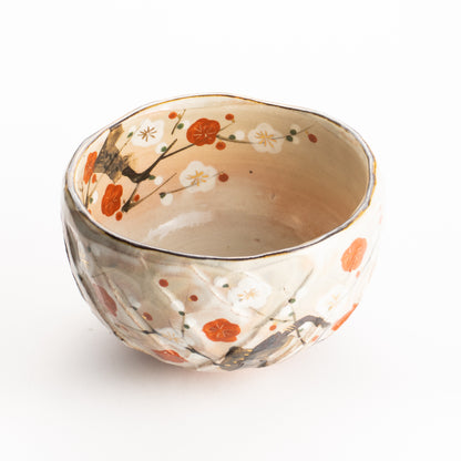 抹茶碗　紅白梅之図　俊山窯 KOTOPOTTER