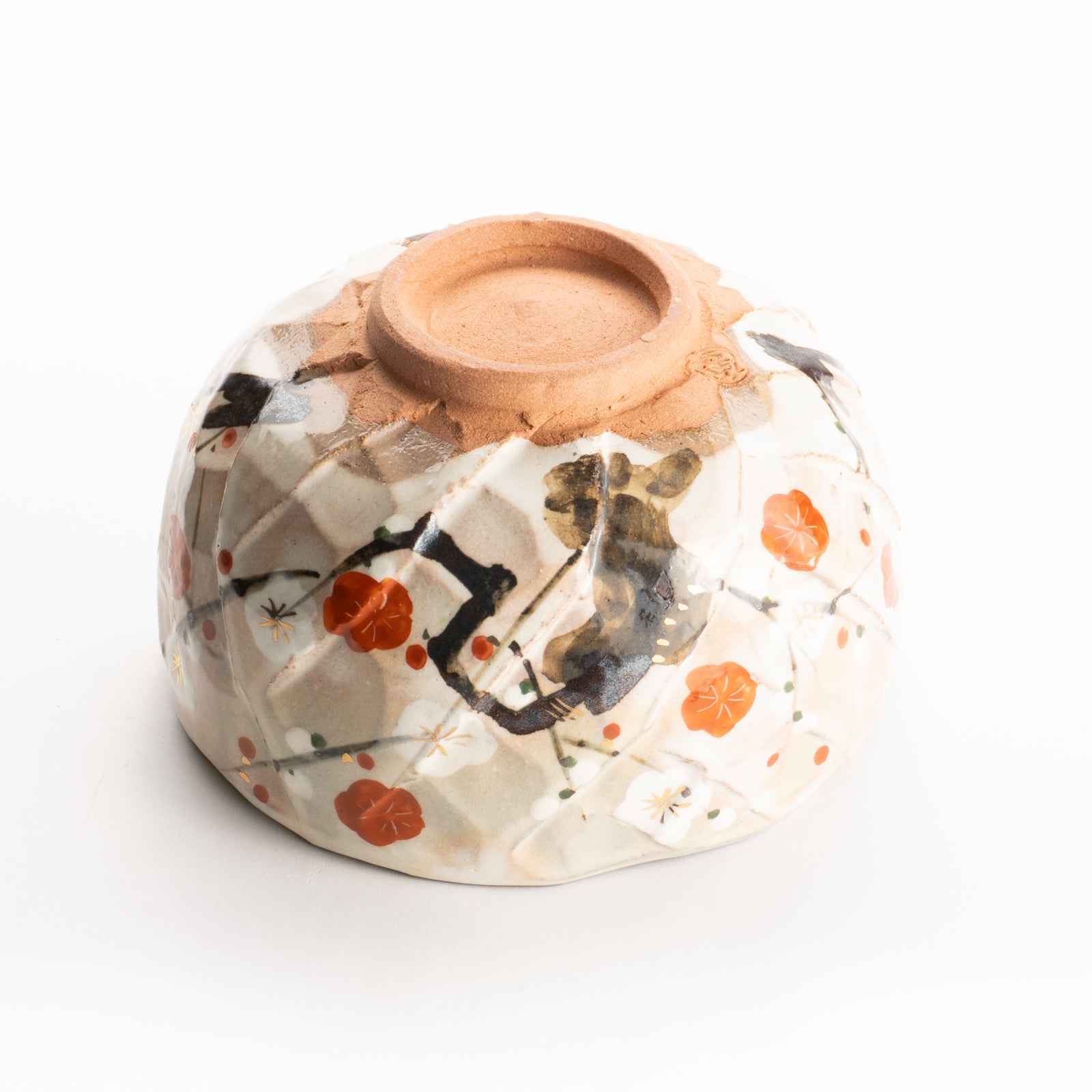 抹茶碗　紅白梅之図　俊山窯 KOTOPOTTER