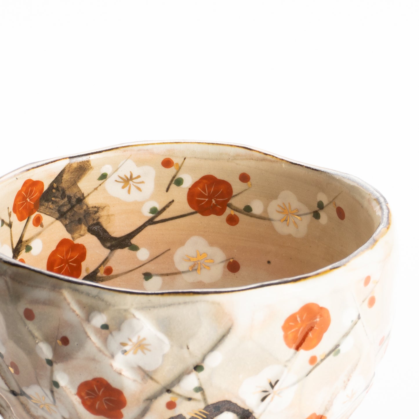 抹茶碗　紅白梅之図　俊山窯 KOTOPOTTER