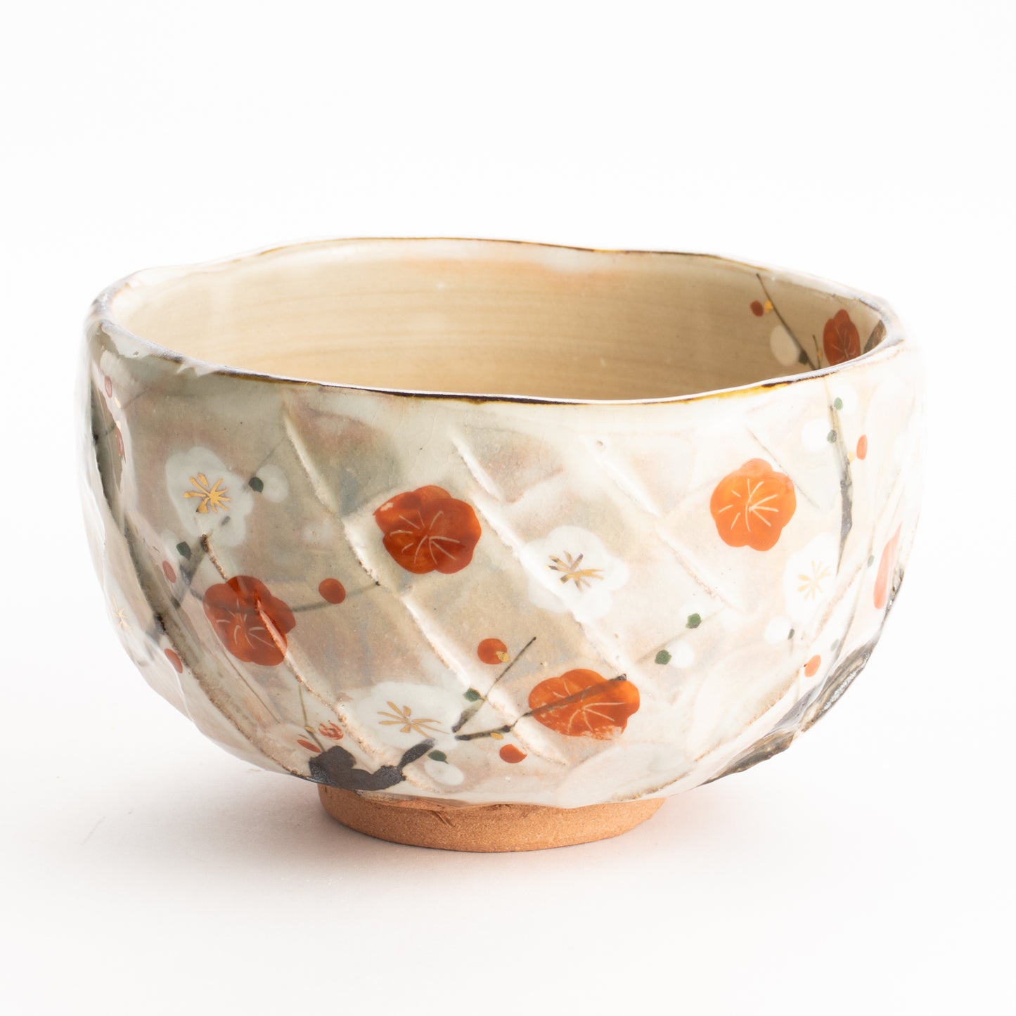 抹茶碗　紅白梅之図　俊山窯 KOTOPOTTER