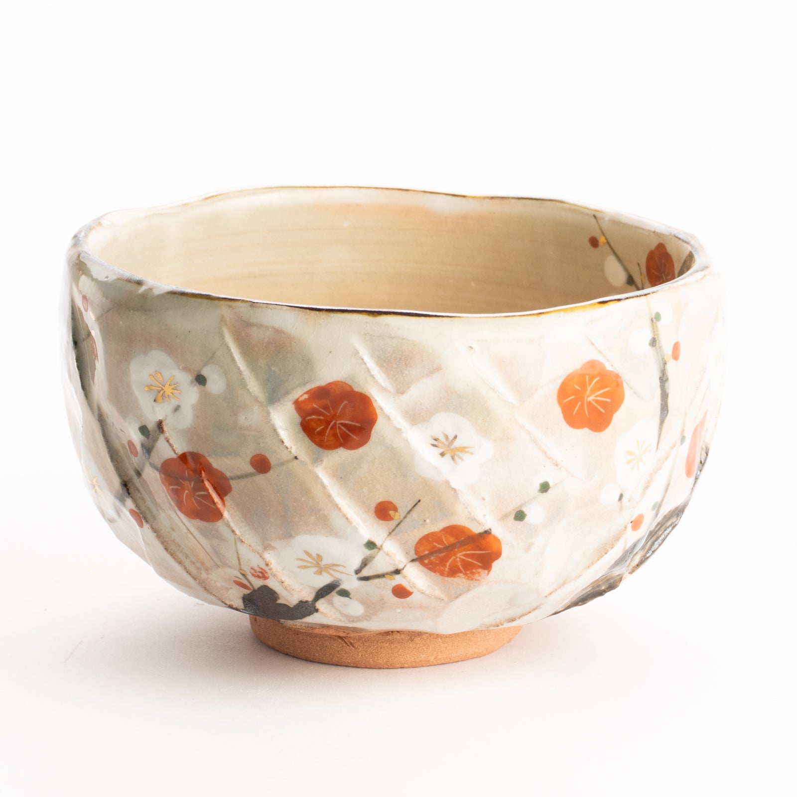 抹茶碗　紅白梅之図　俊山窯 KOTOPOTTER
