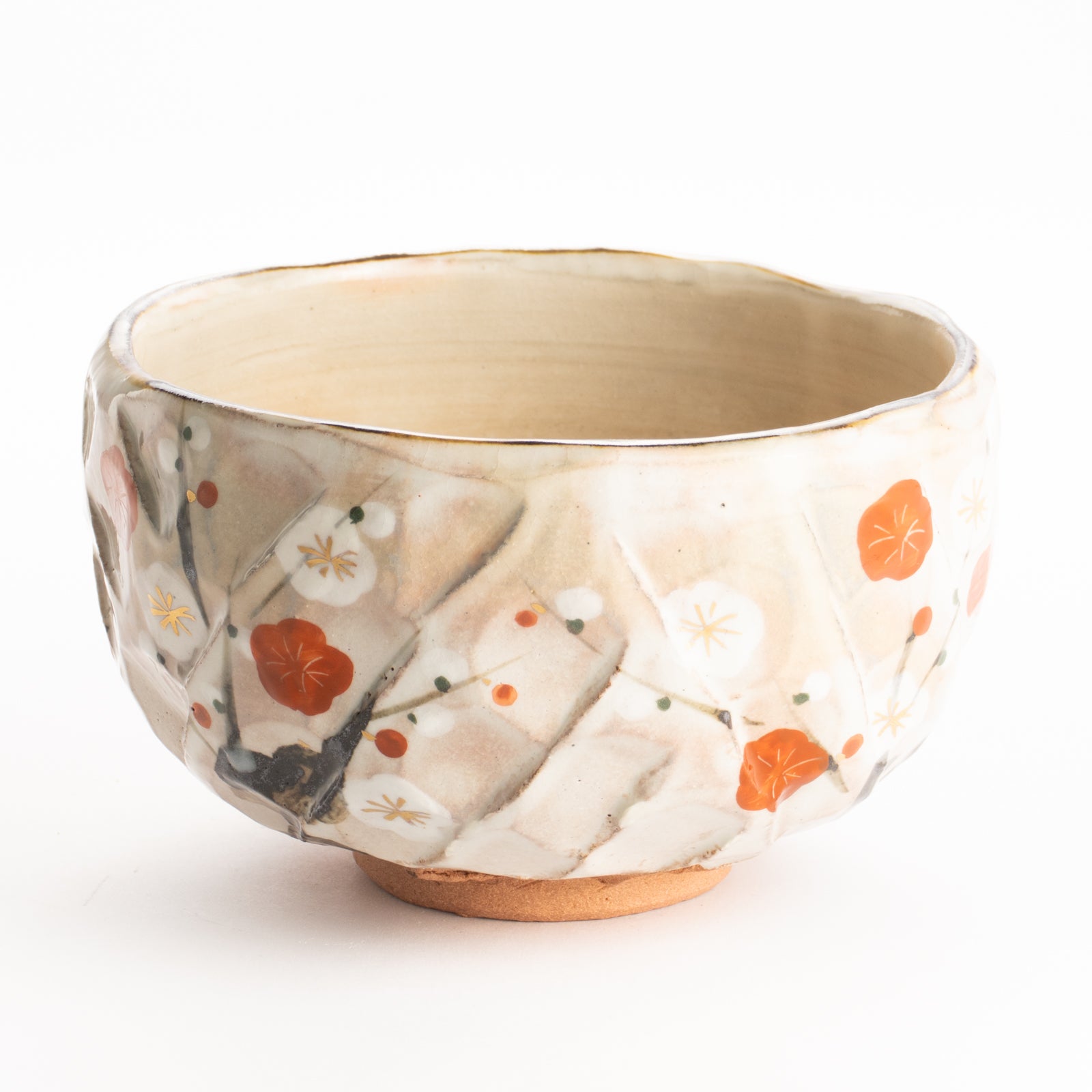 抹茶碗　紅白梅之図　俊山窯 KOTOPOTTER