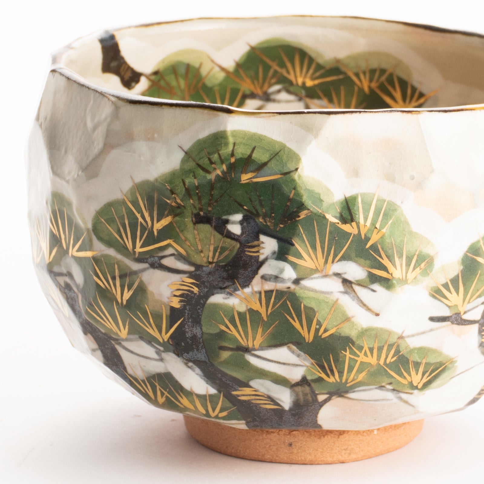 抹茶碗　雪松之図　俊山窯 KOTOPOTTER
