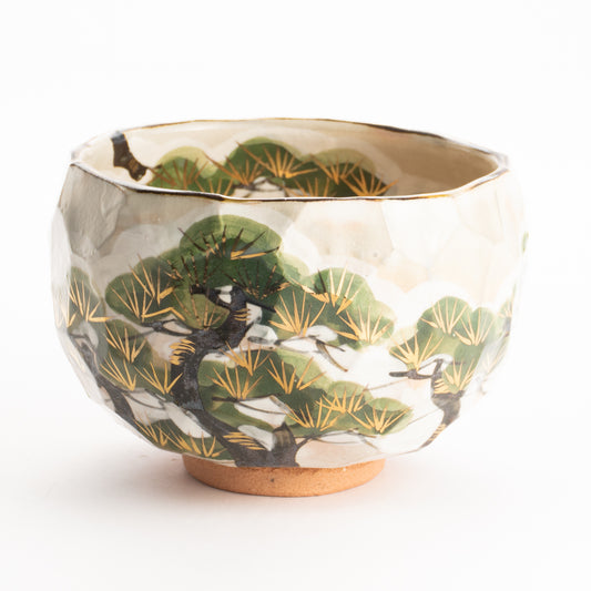 抹茶碗　雪松之図　俊山窯 KOTOPOTTER