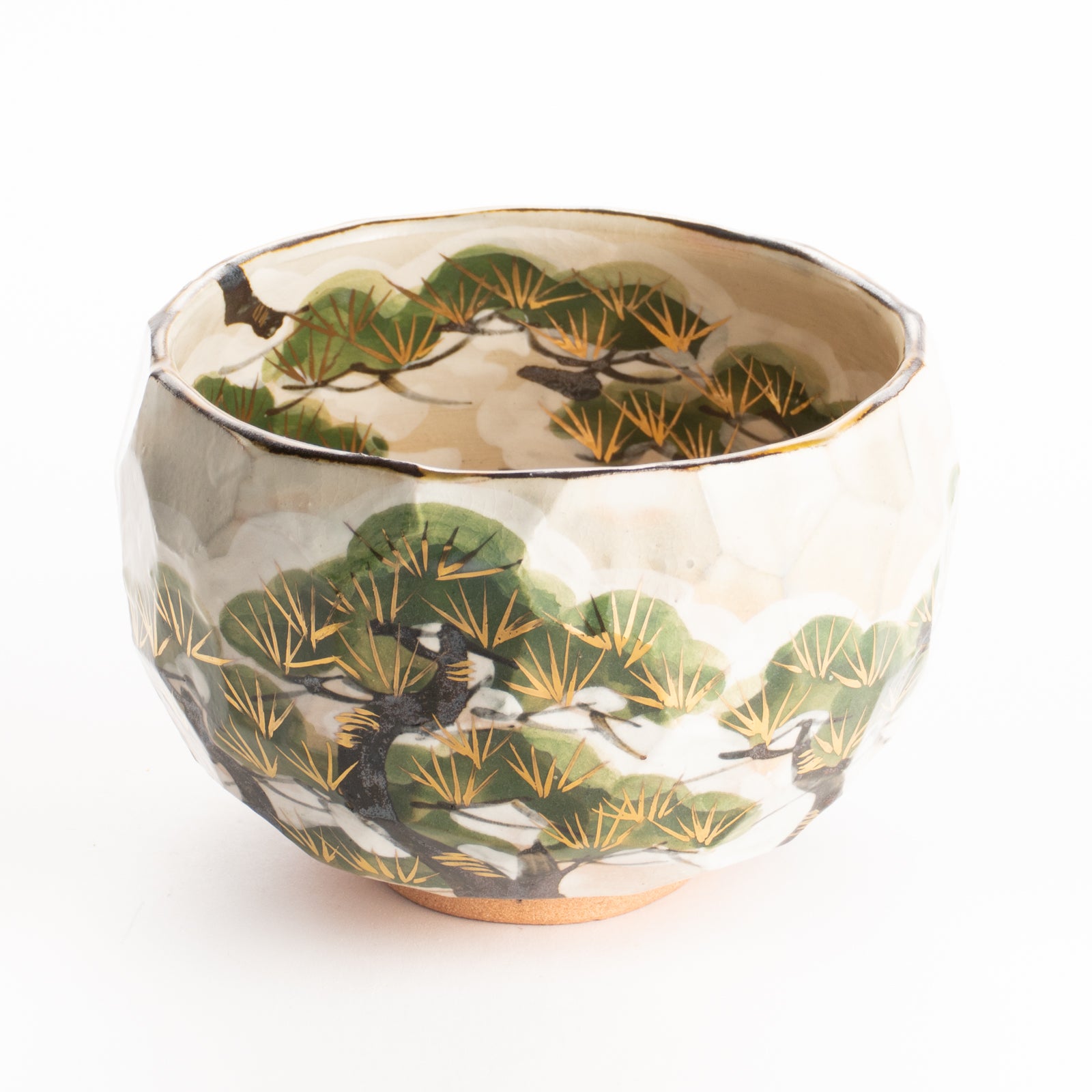 抹茶碗　雪松之図　俊山窯 KOTOPOTTER