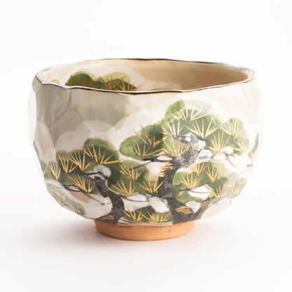 抹茶碗　雪松之図　俊山窯 KOTOPOTTER