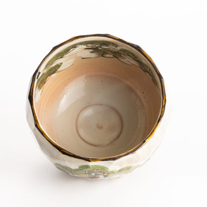 抹茶碗　雪松之図　俊山窯 KOTOPOTTER