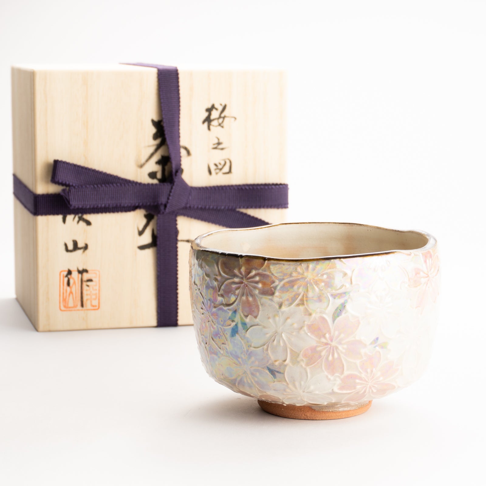 京都 清水焼】抹茶碗 ラスター彩