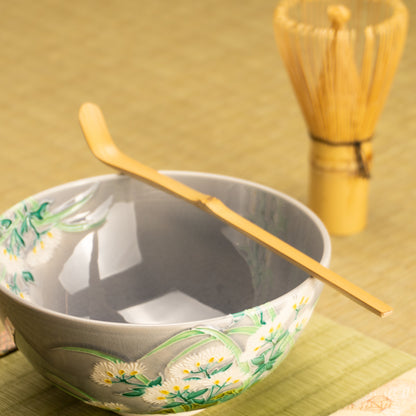 抹茶碗　淡紫交趾 "藤袴"　一如 KOTOPOTTER