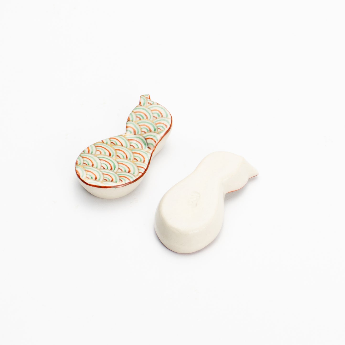 【清水焼】箸置き　ひょうたん青海波 KOTOPOTTER