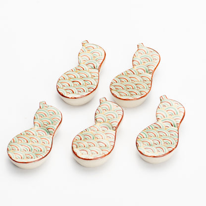 【清水焼】箸置き　ひょうたん青海波 KOTOPOTTER