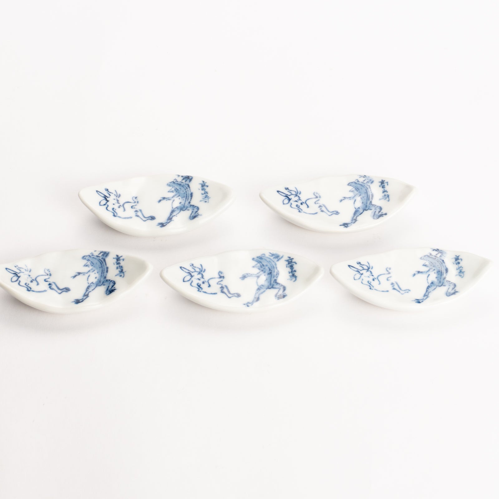 【清水焼】箸置き　木の葉型 鳥獣戯画 KOTOPOTTER